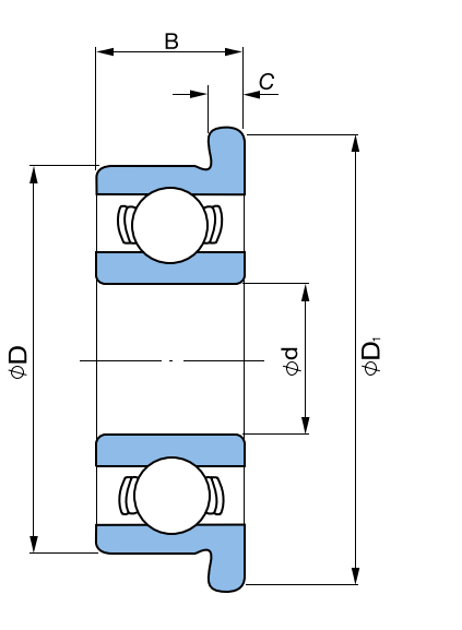 MXF-1 series dimension drawing